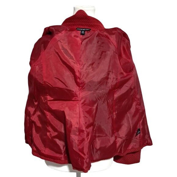 Vintage Classic Red Briggs New York Wool Blend Textured Blazer Jacket Size 10 - Picture 9 of 10